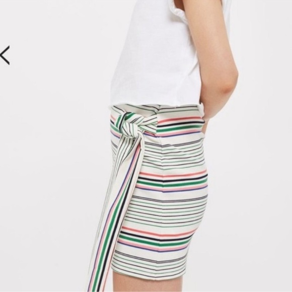 Bright Stripe Wrap Skirt NWOT - Picture 3 of 11